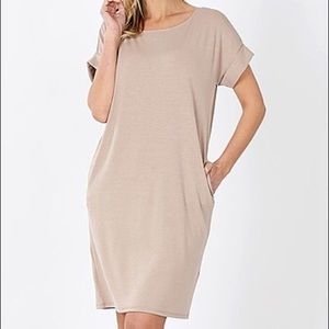Zenana Premium Aylah Ash Mocha Dress - 2XL (18-20)